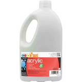 Student Acrylic Paint - White 2 Litre - Modern Teaching Aids NZ