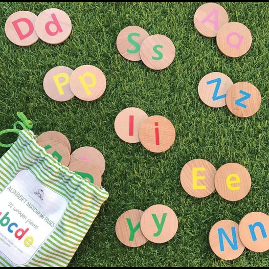 Freckled Frog Wooden Alphabet Discs - Modern Teaching Aids NZ