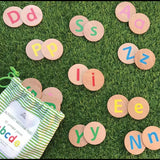 Freckled Frog Wooden Alphabet Discs - Modern Teaching Aids NZ