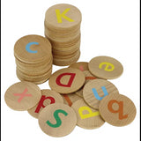 Freckled Frog Wooden Alphabet Discs - Modern Teaching Aids NZ