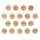 Freckled Frog Sign Language Wooden Discs - Modern Teaching Aids NZ