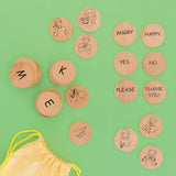 Freckled Frog Sign Language Wooden Discs - Modern Teaching Aids NZ