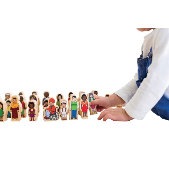 Village & Families Block Set of 50 - Modern Teaching Aids NZ