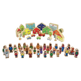 Village & Families Block Set of 50 - Modern Teaching Aids NZ