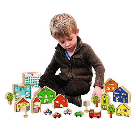 The Village Toddler Blocks Set of 20 - Modern Teaching Aids NZ