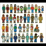 Wooden Multicultural Village People - Set of 42 - Modern Teaching Aids NZ