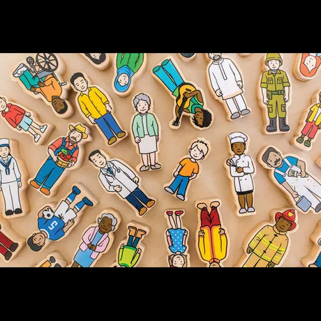 Wooden Multicultural Village People - Set of 42 - Modern Teaching Aids NZ