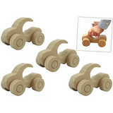 Wooden Car with Handle Set of 4 - Modern Teaching Aids NZ