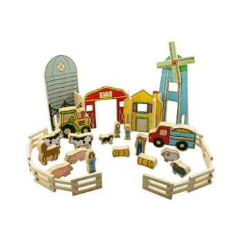 The Happy Architect Farm - 26 Pieces - Modern Teaching Aids NZ