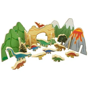 The Happy Architect Dinosaur World - 22 Pieces - Modern Teaching Aids NZ