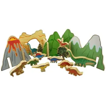 The Happy Architect Dinosaur World - 22 Pieces - Modern Teaching Aids NZ