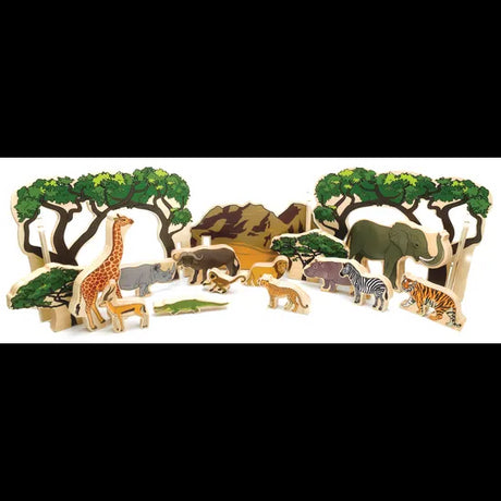 The Happy Architect Wild Animals - 20 Pieces - Modern Teaching Aids NZ