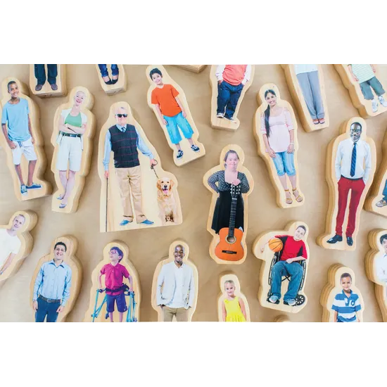 Everyone's Family Wooden People - 26pcs - Modern Teaching Aids NZ