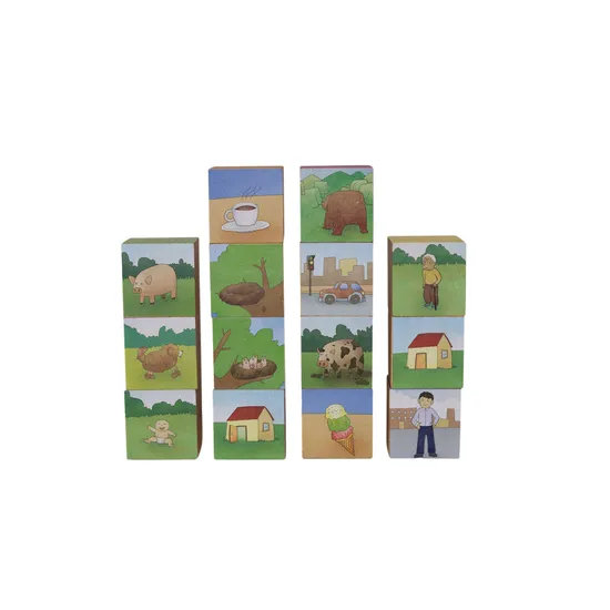 Learn and Turn  Opposite Blocks 16 Pieces