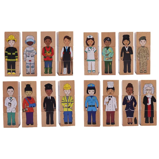 Multicultural Community Stacking Blocks 12 Piecess - Modern Teaching Aids NZ