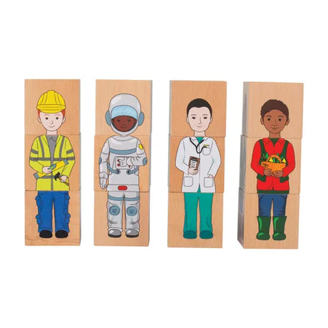 Multicultural Community Stacking Blocks 12 Piecess - Modern Teaching Aids NZ