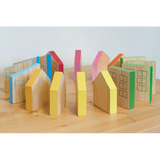 Colourful Houses Blocks 16 Pieces - Modern Teaching Aids NZ