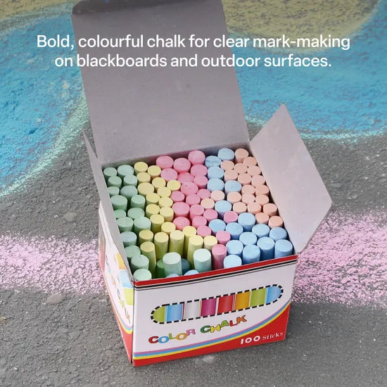 Dustless Coloured Chalk - Box of 100 - Modern Teaching Aids NZ