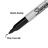 Sharpie Permanent Marker Fine Black - Modern Teaching Aids NZ