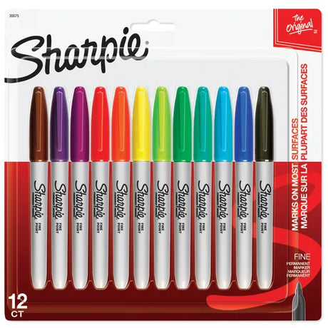 Sharpie Permanent Marker Asst - Pack of 12 - Modern Teaching Aids NZ