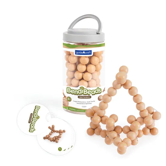 BendiBeads Natural 12 Pieces - Modern Teaching Aids NZ