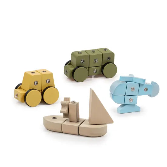Snap Block Vehicles - 32  Pieces. Set - Modern Teaching Aids NZ