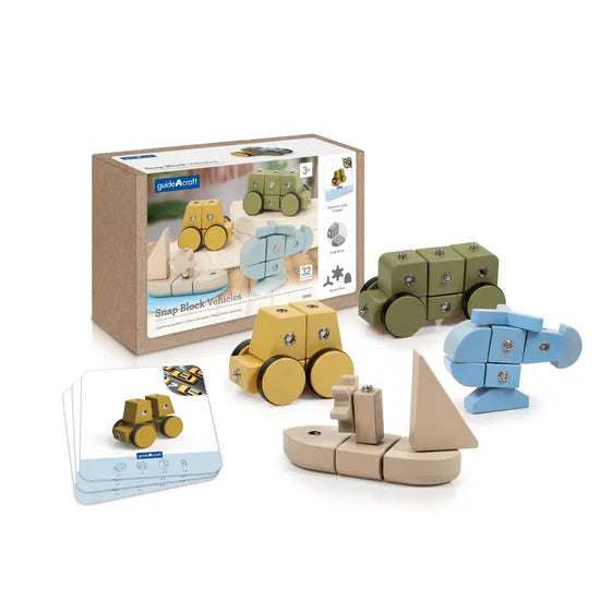 Snap Block Vehicles - 32  Pieces. Set - Modern Teaching Aids NZ