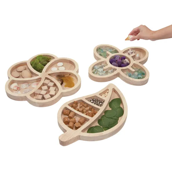 Loose Parts Organic Wooden Trays - Modern Teaching Aids NZ