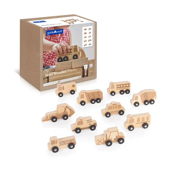 Mini Wooden Trucks - Set of 10 - Modern Teaching Aids NZ
