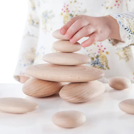 Stacking Wooden Stones - 20 pieces - Modern Teaching Aids NZ
