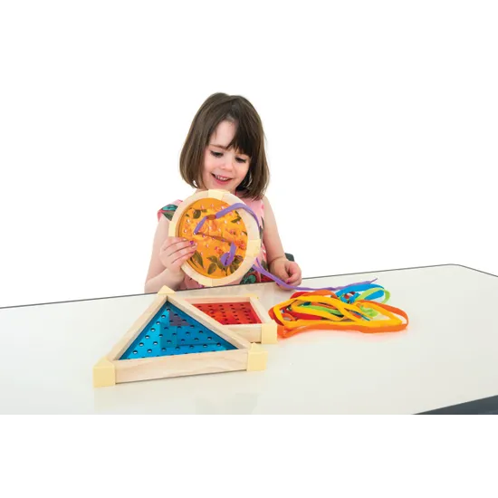 Geo Shape Lacing - Set of 3 - Modern Teaching Aids NZ