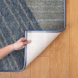 Blue Geometric Rug - 274 (L) x 183 (W) cm - Modern Teaching Aids NZ