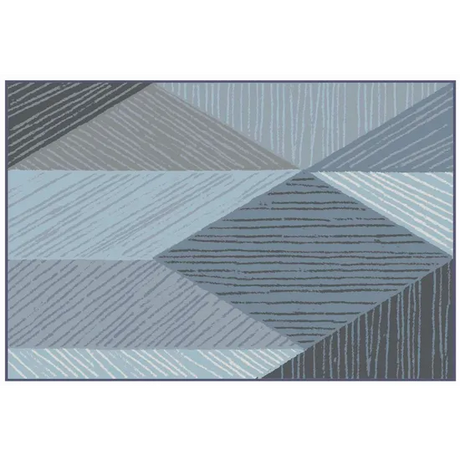 Blue Geometric Rug - 274 (L) x 183 (W) cm - Modern Teaching Aids NZ