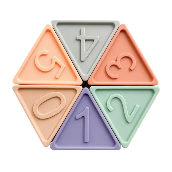 Silicone Triangle Stacker Blocks Macaron 10 Pieces - Modern Teaching Aids NZ