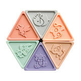 Silicone Triangle Stacker Blocks Macaron 10 Pieces - Modern Teaching Aids NZ