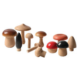 Wooden Sensory Mushrooms 15 Pieces - Modern Teaching Aids NZ