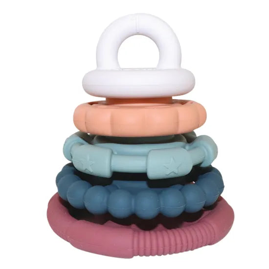 Silicone Ring Stacker & Teether - Blush - Modern Teaching Aids NZ