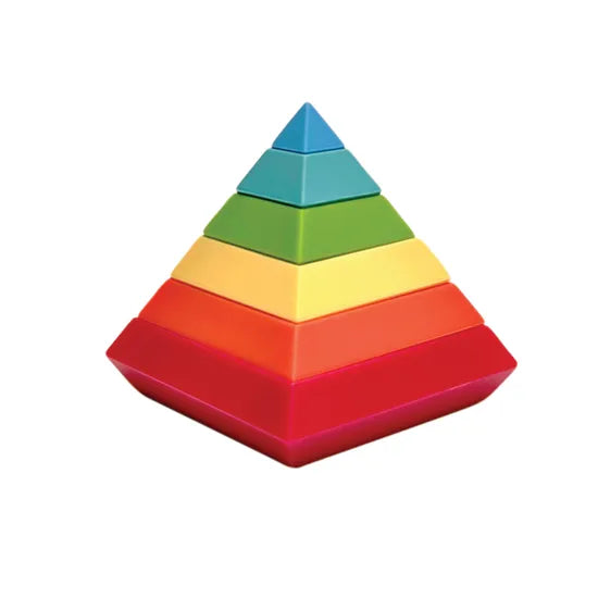 Silicone Stacking Pyramid Blocks 12 Pieces - Modern Teaching Aids NZ