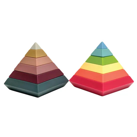 Silicone Stacking Pyramid Blocks 12 Pieces - Modern Teaching Aids NZ