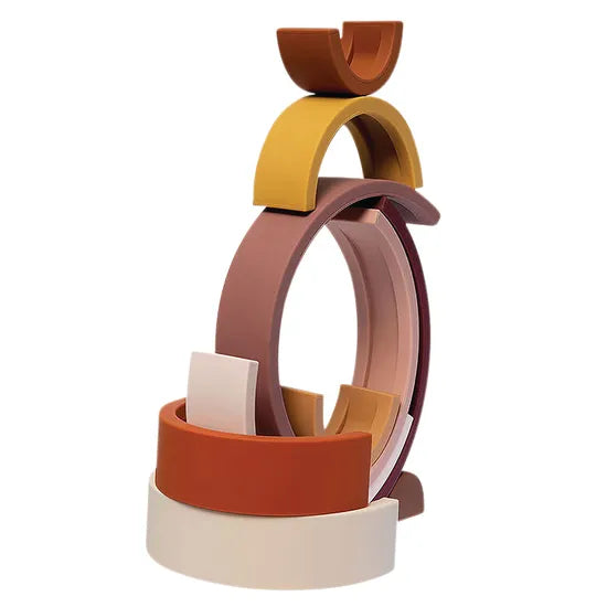 Silicone Rainbow Stacker Skin Tones 10 Pieces - Modern Teaching Aids NZ