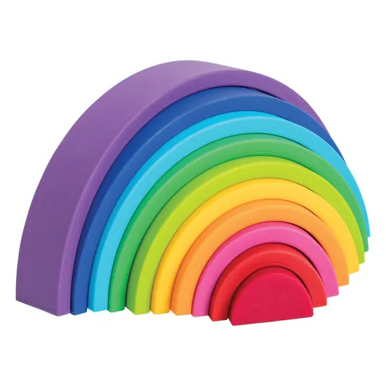Silicone Rainbow Stacker Brights 10 Pieces - Modern Teaching Aids NZ