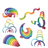 Silicone Rainbow Stacker Brights 10 Pieces - Modern Teaching Aids NZ