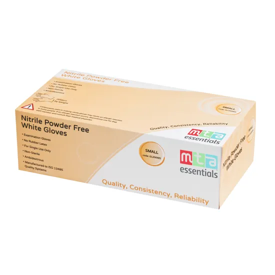 Nitrile Gloves White Small - Pack of 100 - Modern Teaching Aids NZ