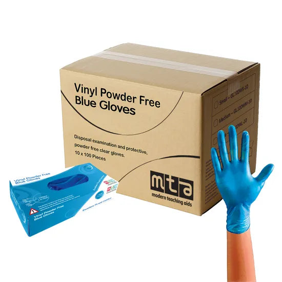 Vinyl Gloves Blue Large - 10 x Pack of 100