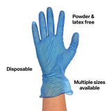 Vinyl Gloves Blue Large - 10 x Pack of 100 - Modern Teaching Aids NZ