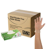 MTA Essentials Vinyl Gloves Clear Medium- 10 x Pack of 100