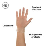 Vinyl Gloves Clear Medium - Pack of 100 - Modern Teaching Aids NZ