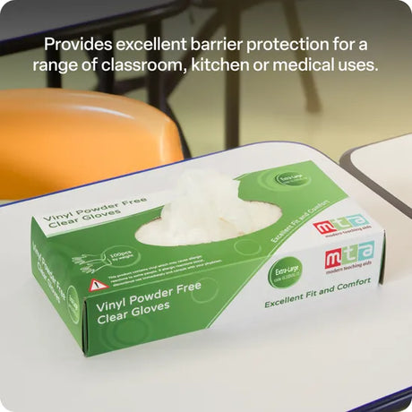 MTA Essentials Vinyl Gloves Clear XL - 10 x Pack of 100