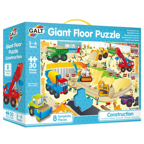 Galt Construction Site Giant Floor Puzzle 8 Pieces - Modern Teaching Aids NZ