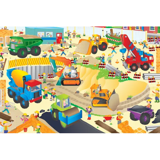 Galt Construction Site Giant Floor Puzzle 8 Pieces - Modern Teaching Aids NZ